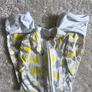 Woombie Leggies Combination Swaddle with Convertible Arms Elephant